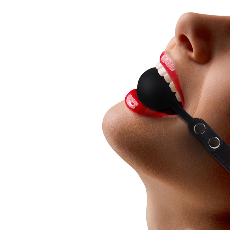 Ouch! Silikon Ballknebel - Schwarz