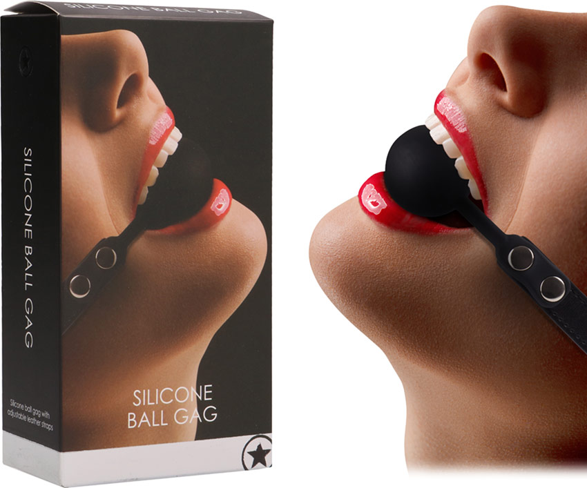 Ouch! Silicone Ball Gag - Black