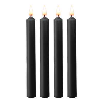 Ouch! Teasing Wax Candles | Packung mit 4 schwarzen Kerzen für BDSM