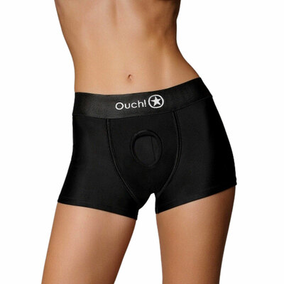 Ouch! Vibrating Strap-on Boxer | Lingerie-Boxer-Harness mit Vibration