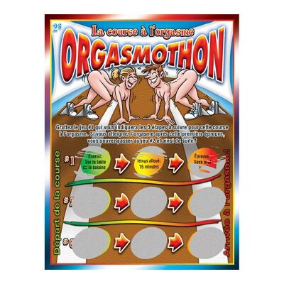 Ozzé | Carte à gratter "Orgasmothon La course à l'orgasme" | Français