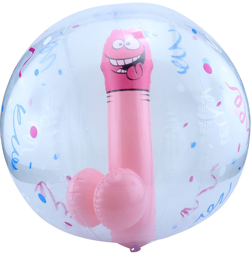 Ballon de plage gonflable humoristique avec pénis Ozzé Pecker Beach Ball