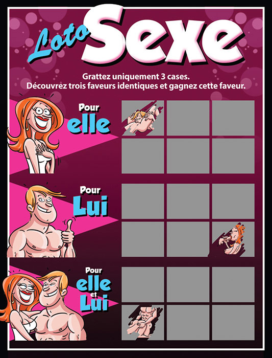 Carte à gratter "Loto Sexe" (French)