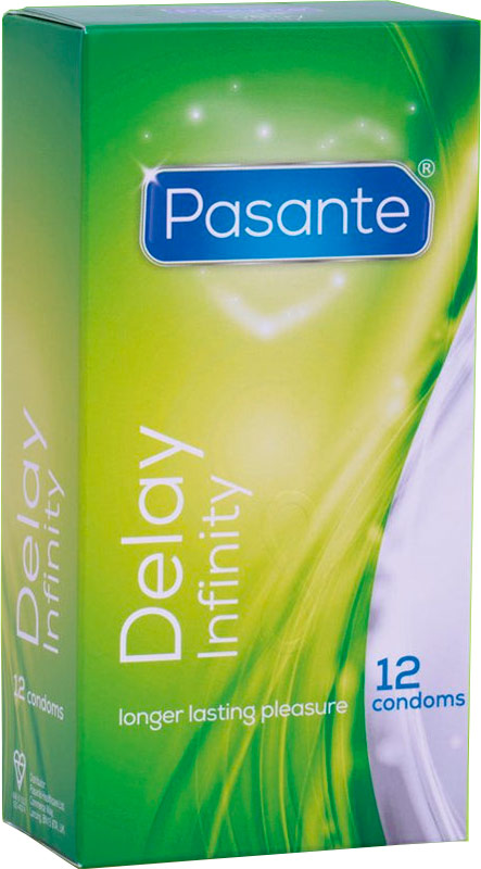 Pasante Delay Infinity - Kondom mit Verzögerungseffekt (12 Kondome)