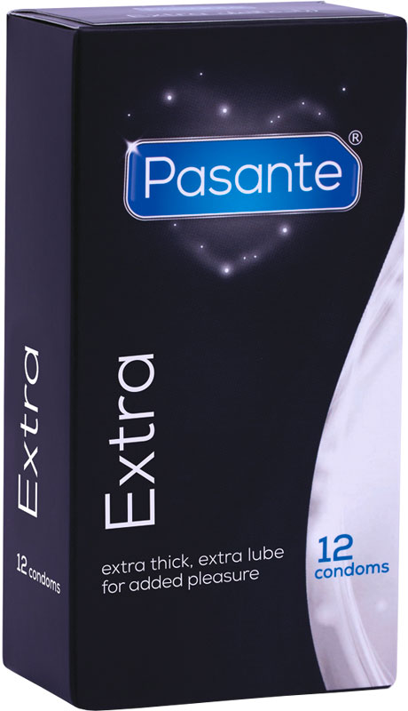 Pasante Extra - Extra thick and extra lubricated (12 condoms)