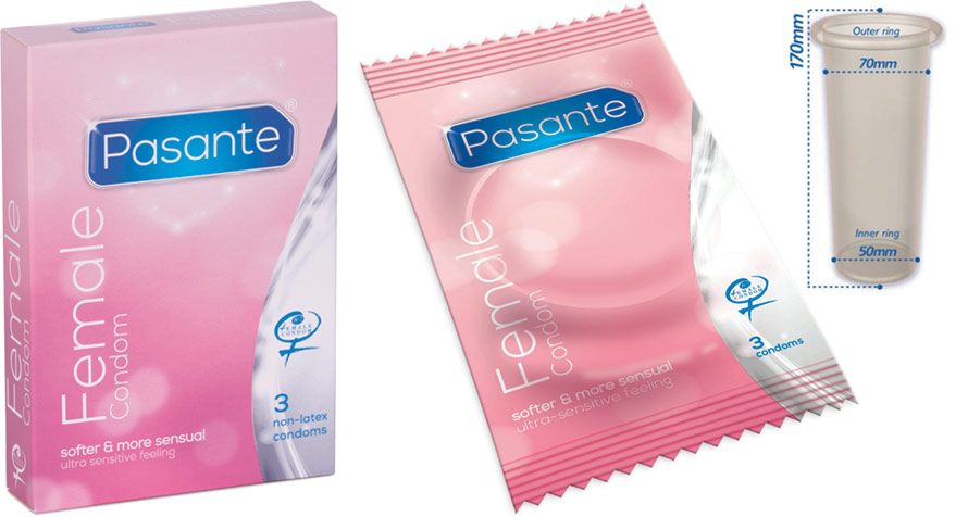Pasante Female Condom (3 Condoms)