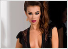 Passion Brida Dressing Gown & Thong - Black (S/M)