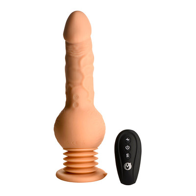 Master Series Passion Pounder | Rotierender, antreibender und vibrierender Dildo