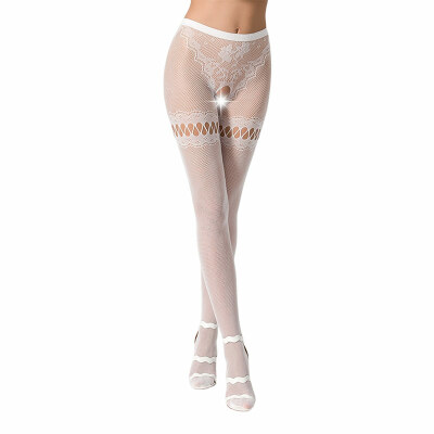 Passion S015 | Bas et porte-jarretelles avec motifs sensuels