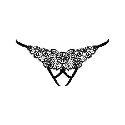 Passion Violante | String en broderies florales avec ouverture