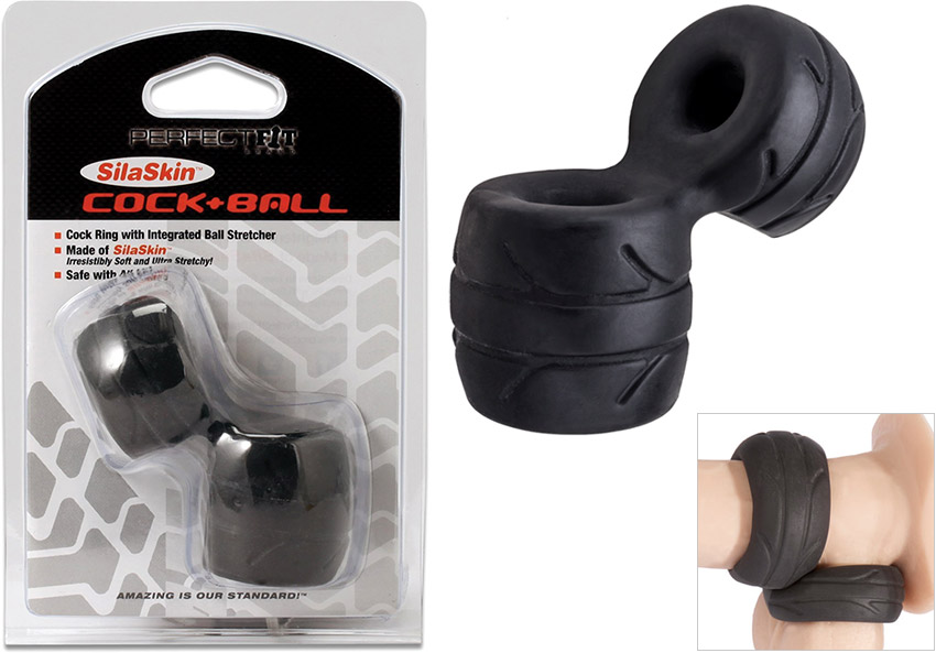 PerfectFit Cock & Ball penis-ring with testicle stretcher