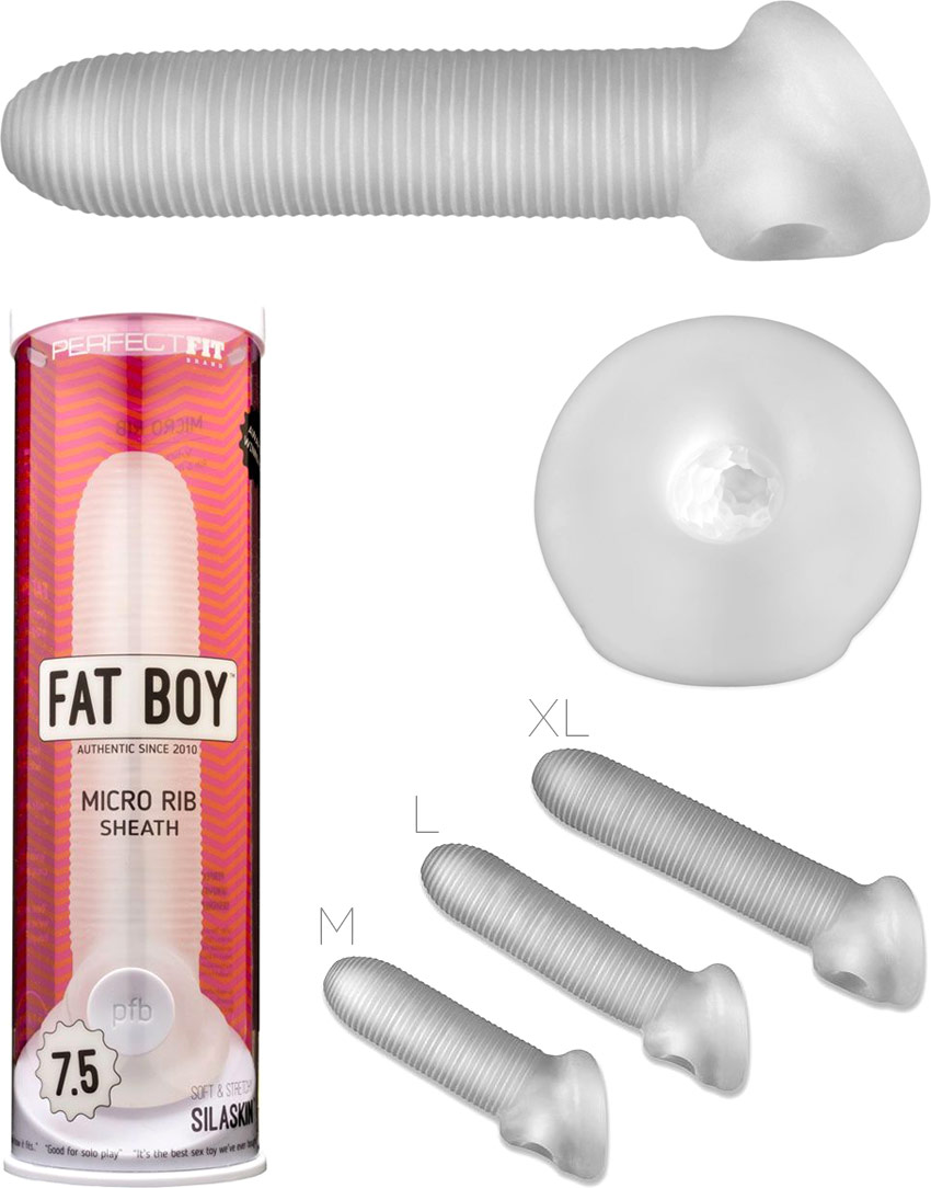 Fat Boy Micro Rib | Penishülle | Gerippte Textur | XL