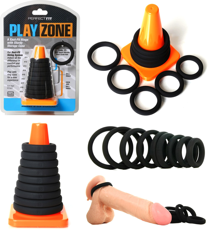 PerfectFit Play Zone Xact-Fit Penisring Kit (9 Ringe)