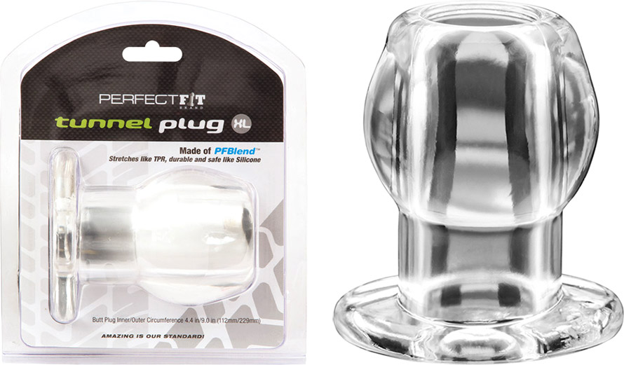 PerfectFit Tunnel Hollow Butt Plug - Clear (Extra Large)