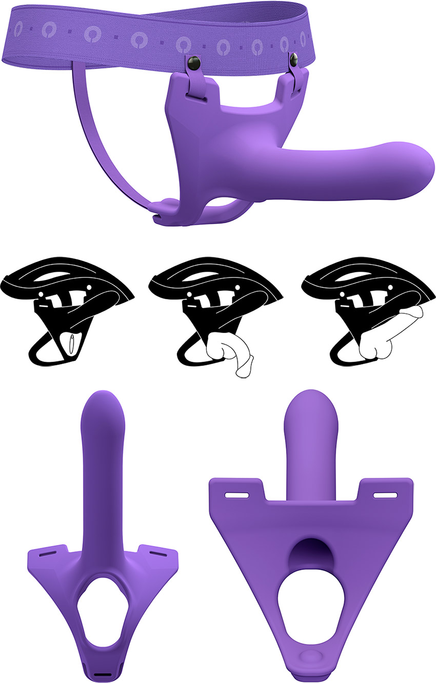 PerfectFit Zoro strap-on dildo in silicone - 12.5 cm - Purple
