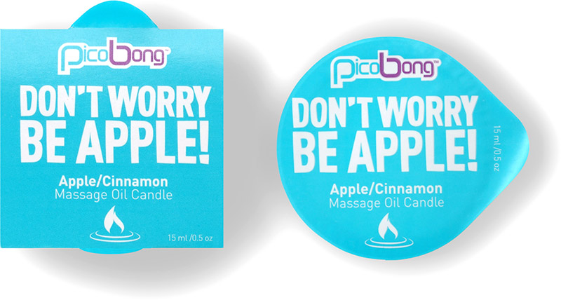 PicoBong Massage Oil Candle "Don't Worry Be Apple!" - Apple & Cinnamon