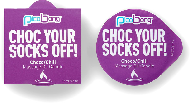 PicoBong Massage Oil Candle "Choc Your Socks Off!" - Choco & Chili