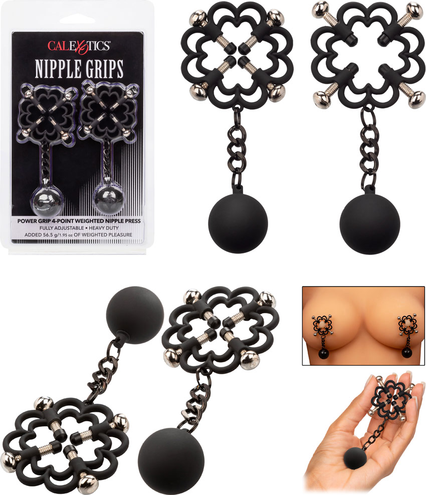 CalExotics weighted and adjustable nipple clamps