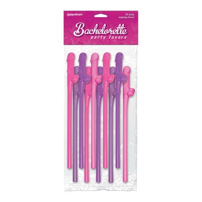 Bachelorette Party Pipedream | Bunte Strohhalme in Penisform