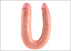 Pipedream King Cock Double Trouble Large dildo - Beige