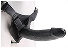 Cintura con dildo realistico King Cock - Nero - 21 cm