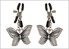 Pinces à seins Fetish Fantasy avec papillon décoratif