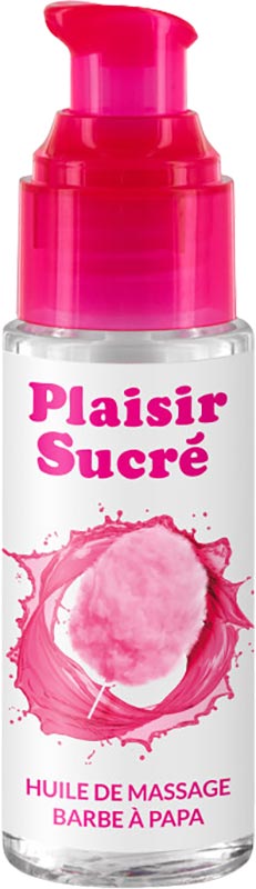 Huile de massage aromatisé Plaisir Sucré - Barbe à papa