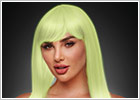 Perruque Pleasure Wigs Amber - Blanc & phosphorescent