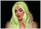 Perruque Pleasure Wigs Jessie - Blanc & phosphorescent