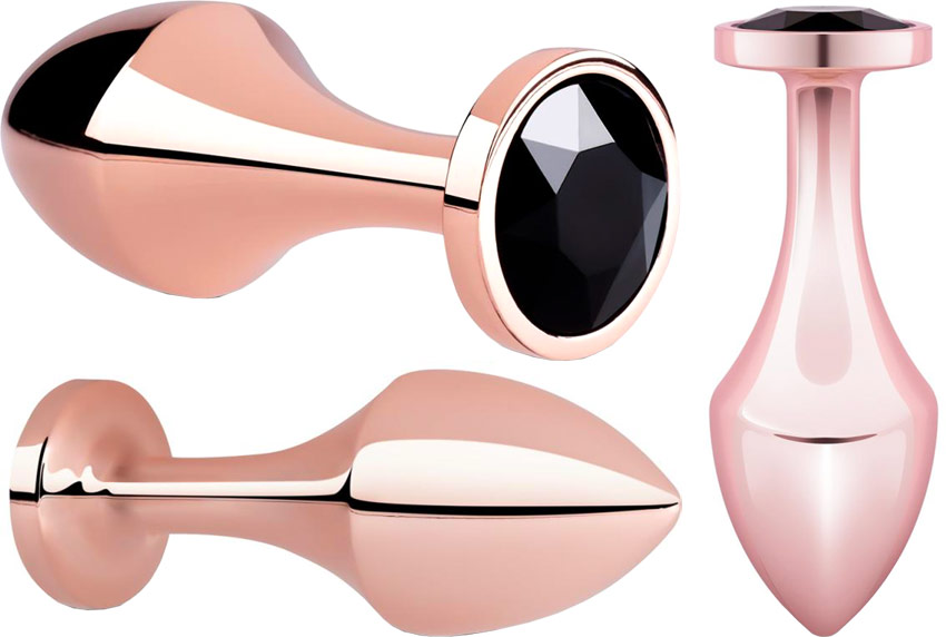 Rosy Gold Nouveau butt plug in aluminium