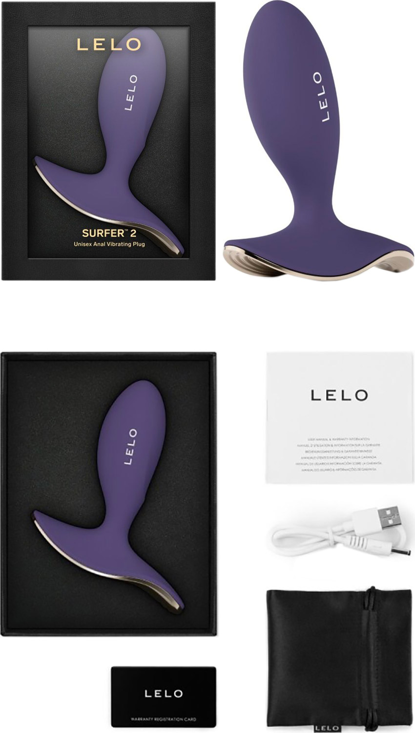 Plug anal vibrant LELO Surfer 2 - Violet