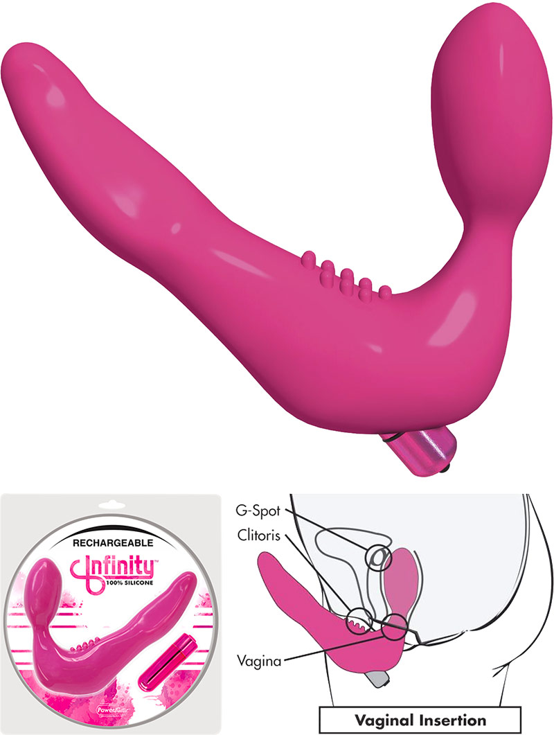 Infinity Rechargeable strapless dildo for women