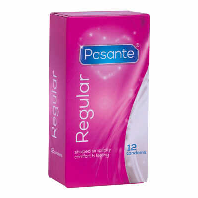 Pasante Regular | Glattes und gleitfähiges Kondom | Schachtel mit 12 Stück