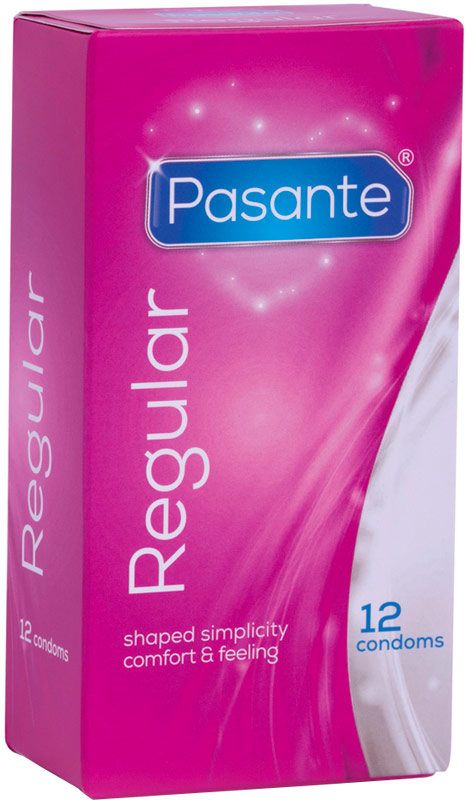Pasante Regular - Lubricated condoms (12 Condoms)