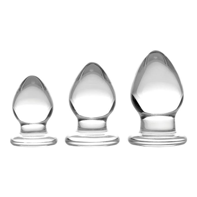 Prisms Triplets Analplugs Set aus Glas - 3 Stck