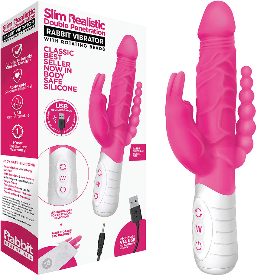 Rabbit Essentials Slim Realistic Vibrator