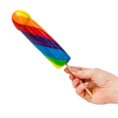 Rainbow Jumbo Cock Pop | Riesiger Lutscher in Form eines Penis