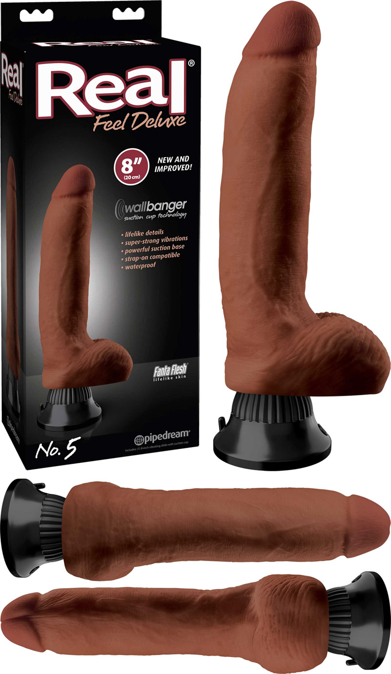 Pipedream Real Feel Deluxe No 5 vibrator - 18 cm (Brown)