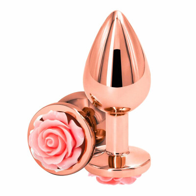 NS Novelties Rear Assets | Plug anal décoré d'une rose de couleur rose