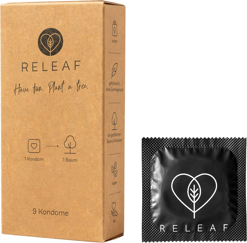 Releaf - Preservativo vegano (9 preservativi)