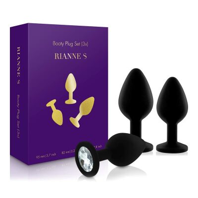 Rianne S Booty Silicone Plug Set | Set de 3 plugs anaux avec cristal