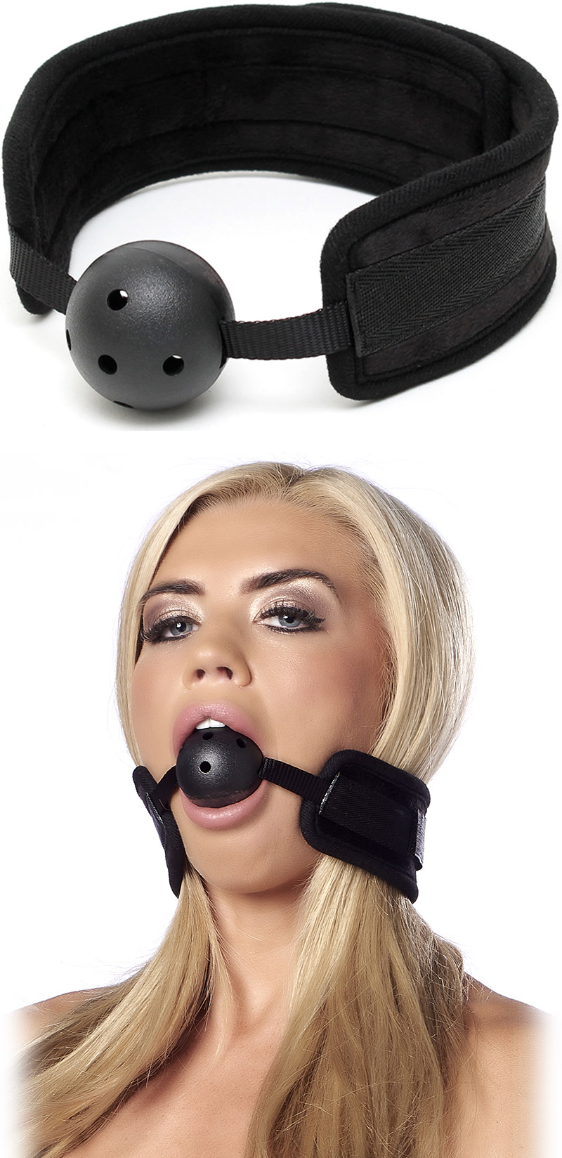 Rimba ball gag with air holes and padded straps