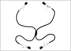 Nipple and labia clamps with elastic cords