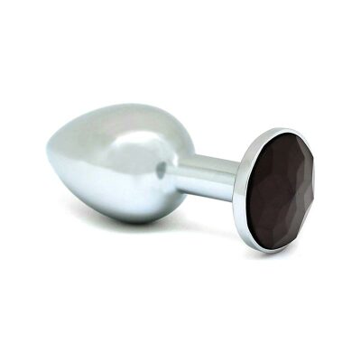 Rimba | Metal-Anal Plug mit Schwarzer Kristall