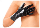 Rimba kurze Handschuhe aus Latex - Schwarz (L)