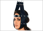 Rimba leather mask with suspension clips