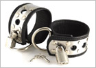 Rimba handcuffs in leather and metal with padlocks