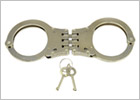 Hinged metal police handcuffs