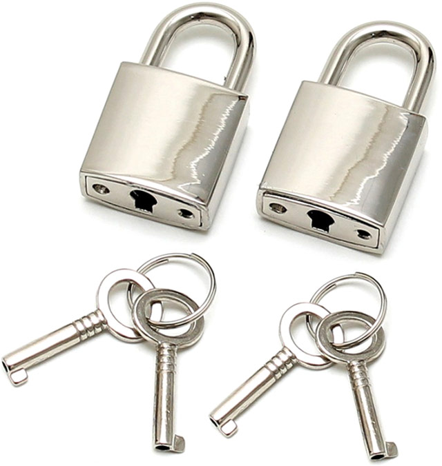 Small metal padlock (2 pieces)