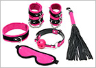Set of BDSM accessories for beginners - Pink and black
